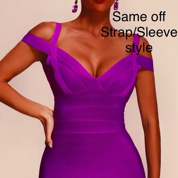 Grape Bandage mini dress - Picture 2 of 9
